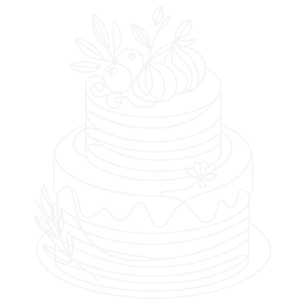 contour drawing of cake