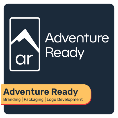 Adventure Ready Portfolio Work, Branding, packaging, Logo development