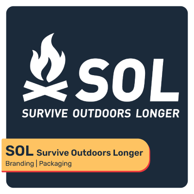 SOL Survive Outdoors Longer Branding and Packaging